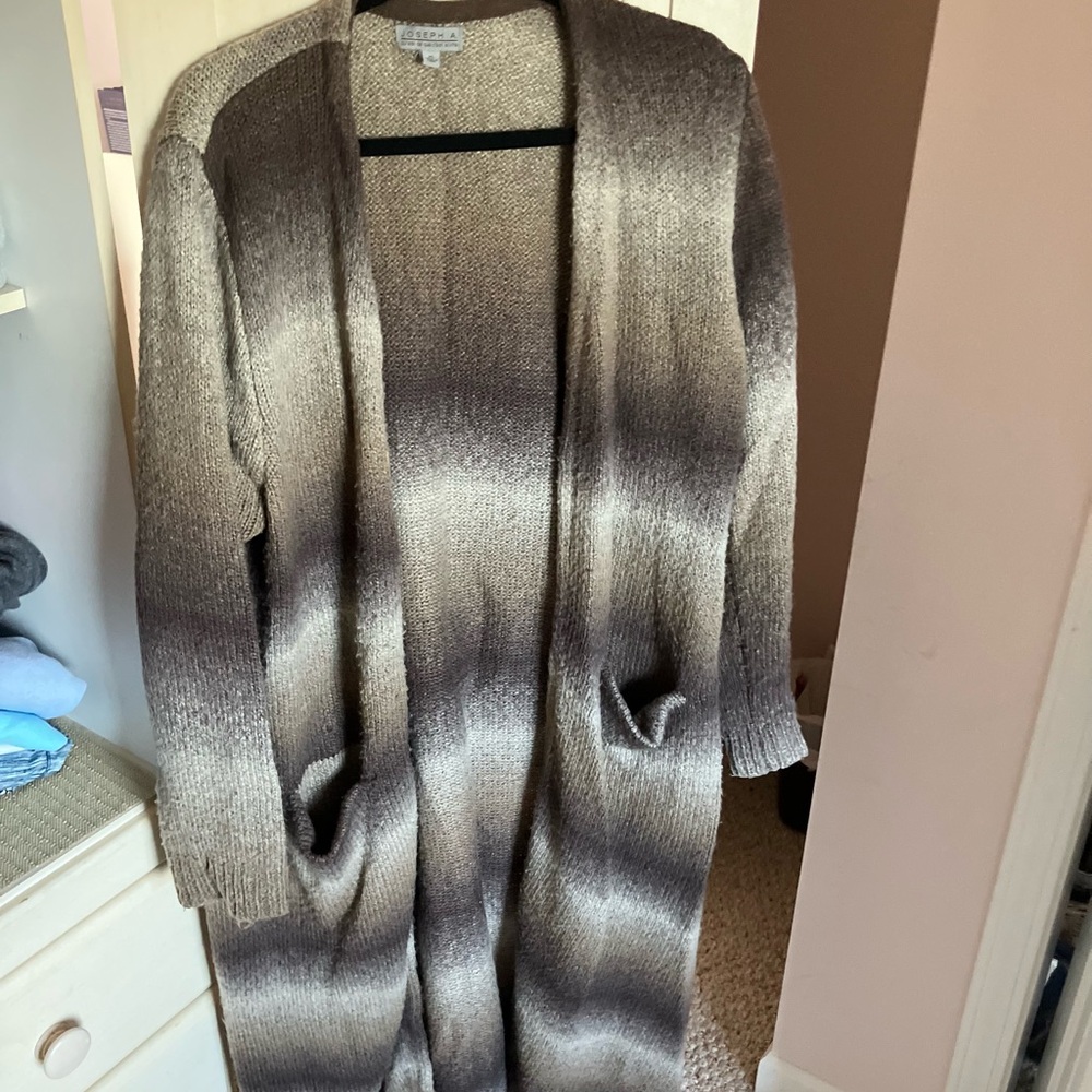 Long brown sweater